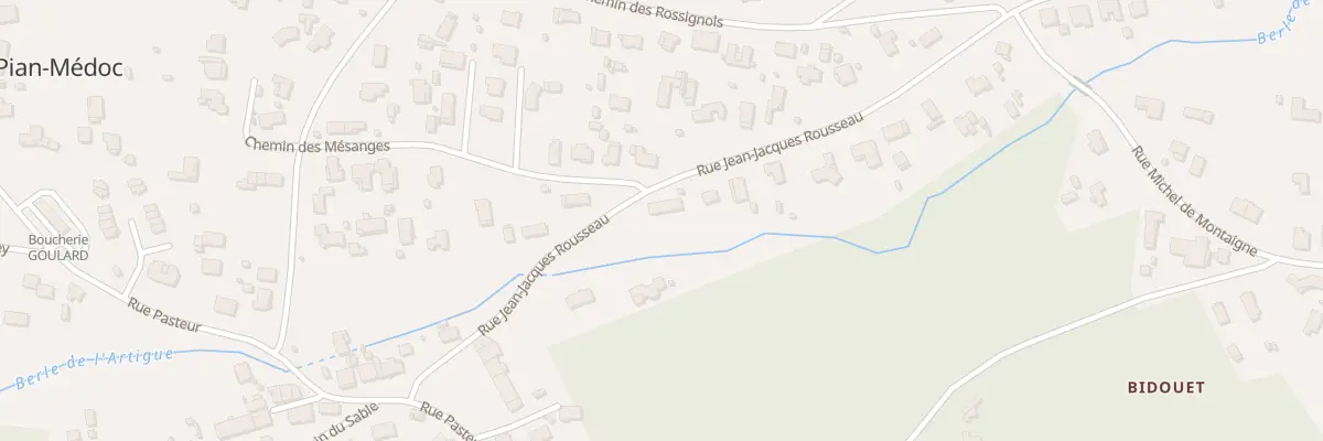 Plan du 234 Rue Jean-jacques Rousseau au Pian-Médoc