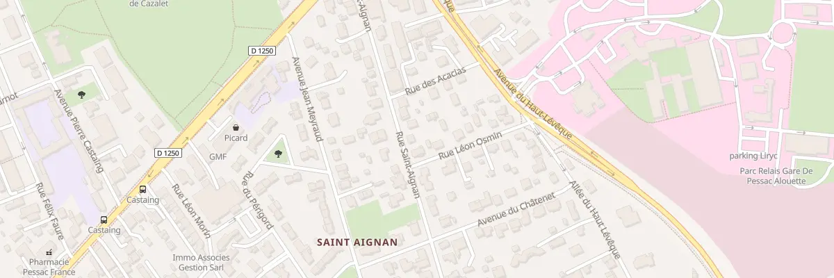 Plan du 22 Av Saint-Aignan à Pessac