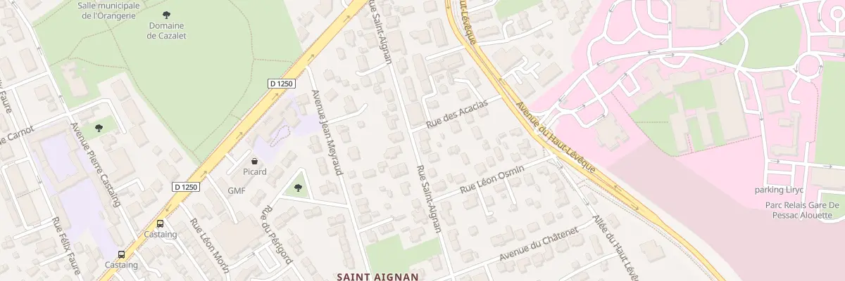 Plan du 16 Av Saint-Aignan à Pessac