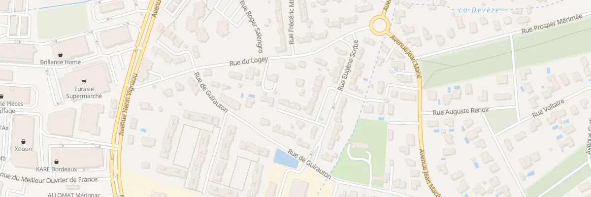 Plan du 5 Rue Jean Baptiste Lulli à Mérignac