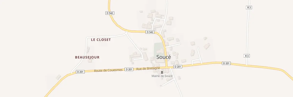 Plan du 1 Rue Bretagne à Soucé