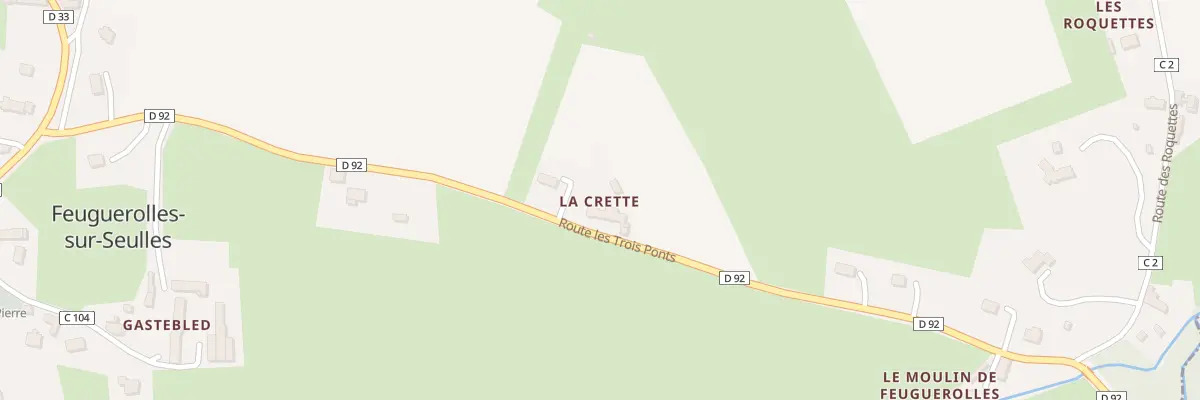 Plan du 453 Rte des 3 Ponts Feuguerolles à Aurseulles