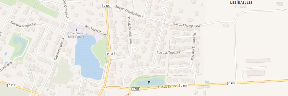 Plan du 8 Rue de la Molinerie à Longuenée-en-Anjou