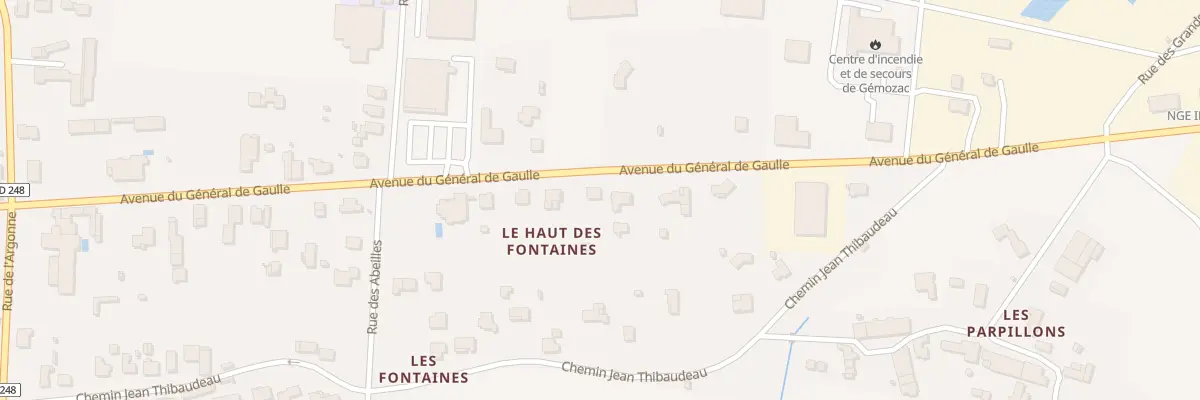 Plan du 25B Av du Gen de Gaulle à Gémozac