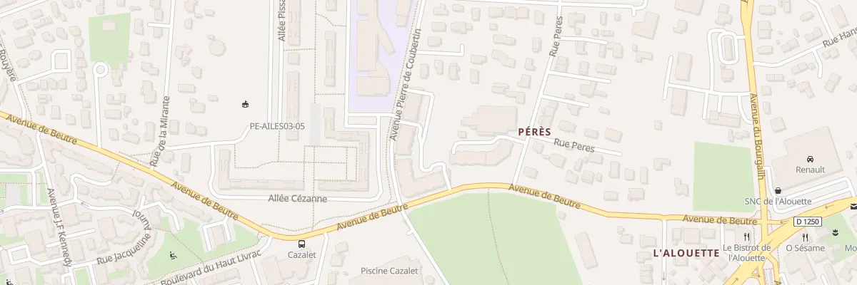 Plan du 3 Av Pierre de Coubertin à Pessac