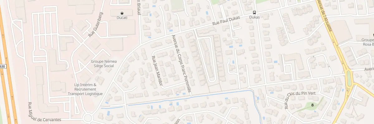 Plan du 8 Av Corps Francs Pomies à Mérignac