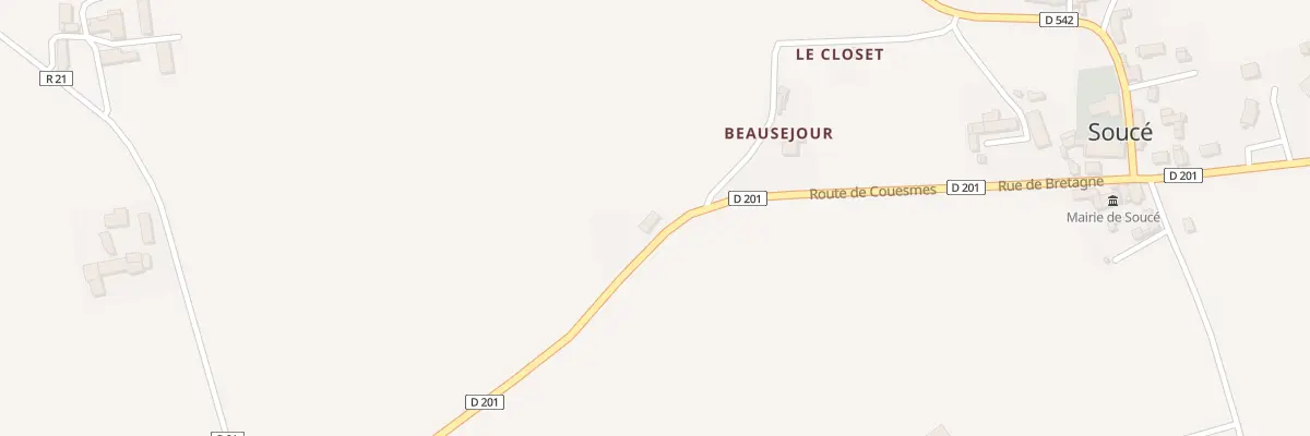 Plan du 4 Rte de Couesmes à Soucé