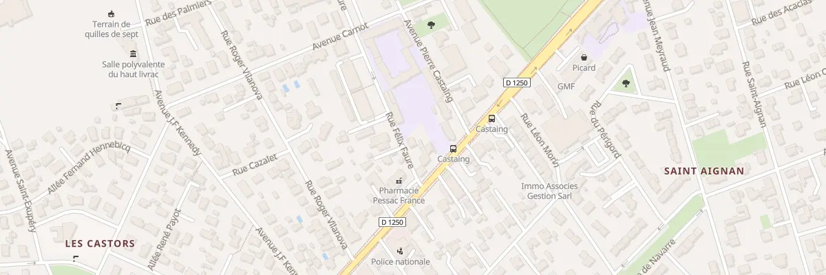 Plan du 6 Rue Félix Faure à Pessac