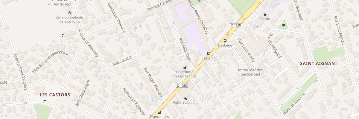 Plan du 3 Rue Félix Faure à Pessac