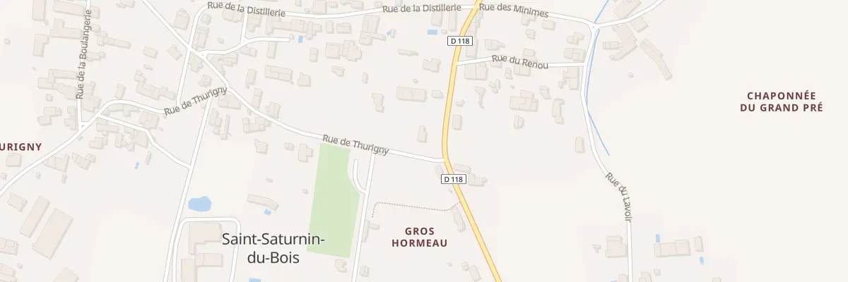 Plan du 2 Rue de Thurigny à Saint-Saturnin-du-Bois