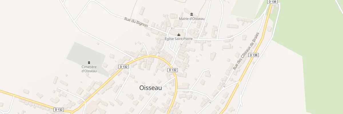 Plan du 1 Pl de l’Eglise à Oisseau