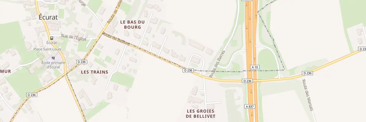 Plan du 15T Rte de Bellivet à Écurat