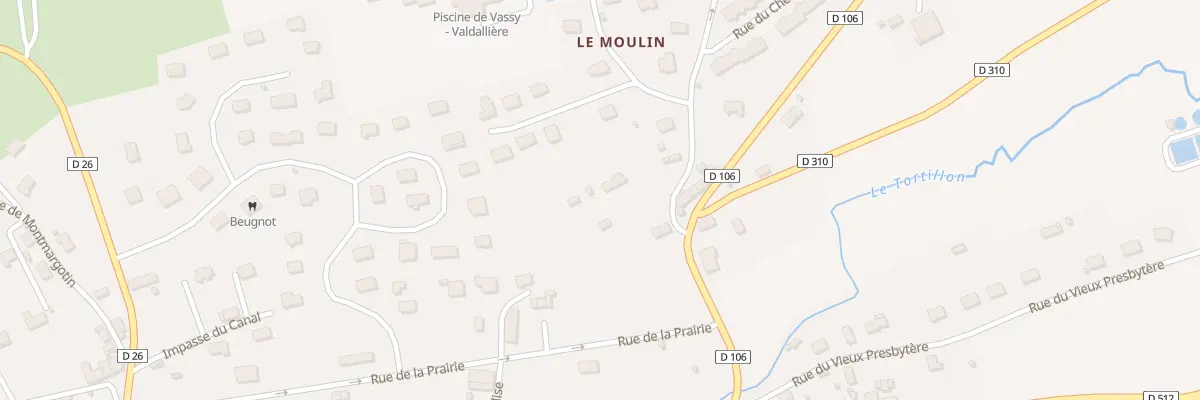 Plan du 5 Rue du Moulin - Vassy à Valdallière