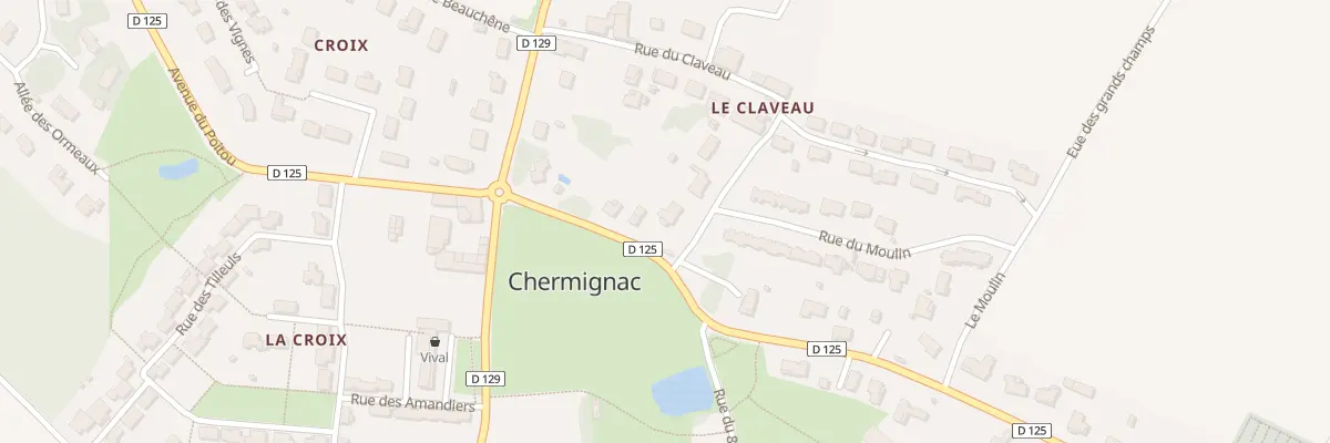 Plan du 2 Rue du Claveau à Chermignac