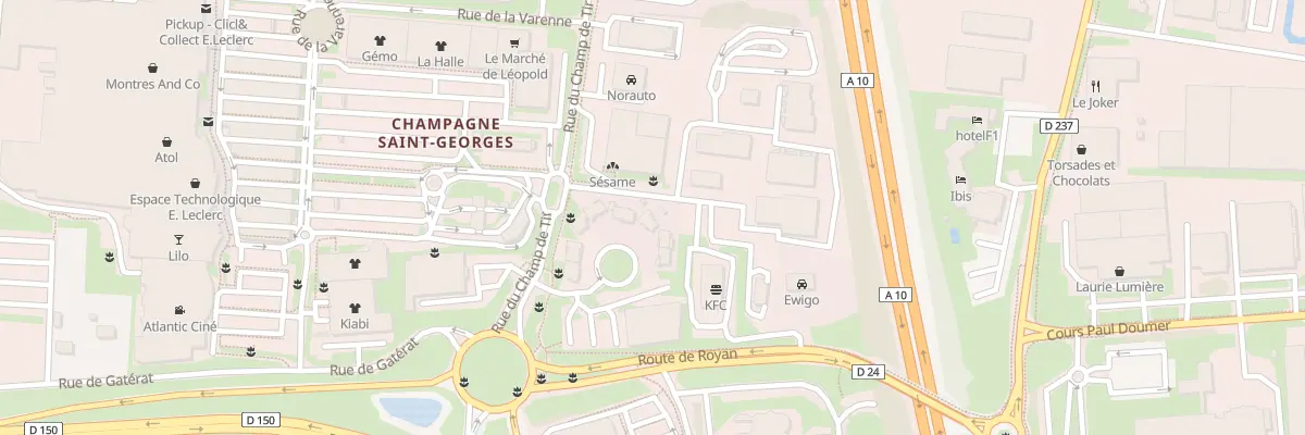 Plan du 6 Rue de Champagne Saint Georges à Saintes