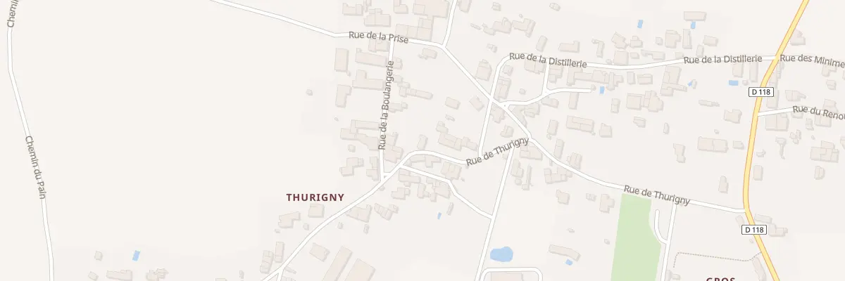 Plan du 30 Rue de Thurigny à Saint-Saturnin-du-Bois