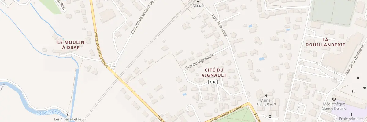 Plan du 25 Rue du Vigneault à Mauzé-sur-le-Mignon