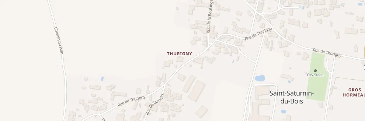 Plan du 38 Rue de Thurigny à Saint-Saturnin-du-Bois