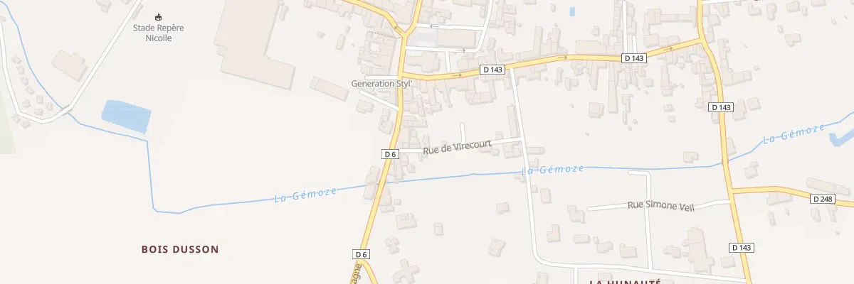 Plan du 11 Rue de Virecourt à Gémozac