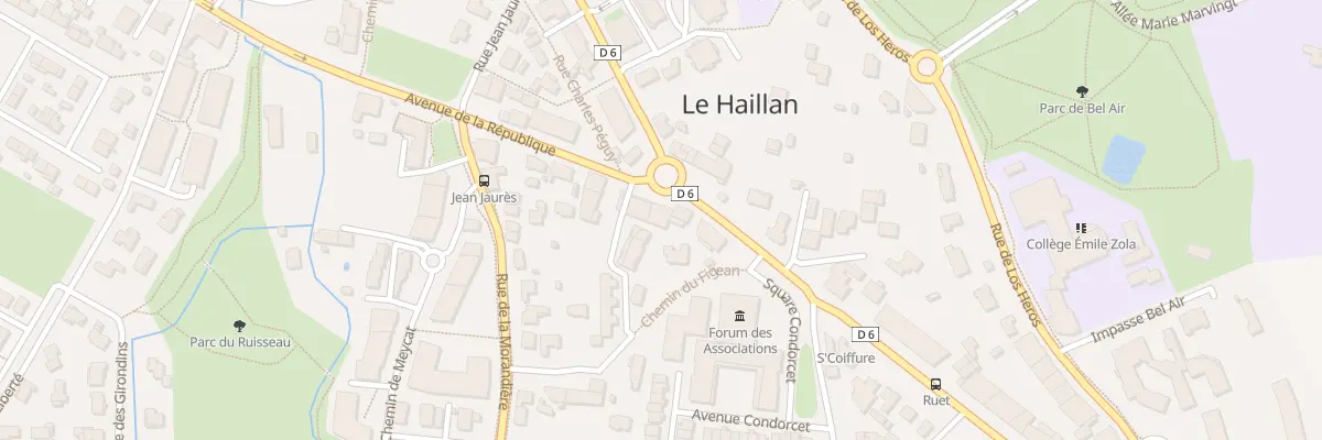 Plan du 2 Av de la République au Haillan