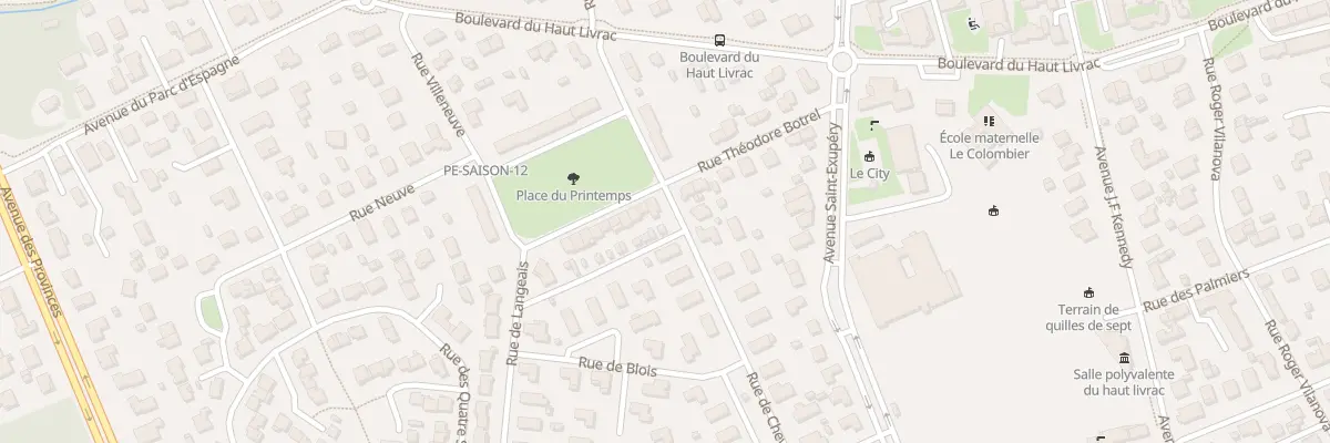 Plan du 1 Pl du Printemps à Pessac