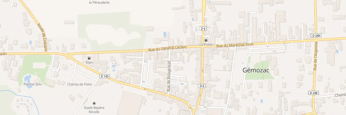 Plan du 9 Rue de Boisgiraud à Gémozac