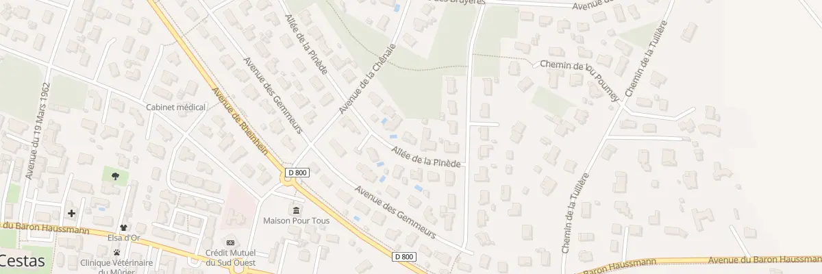 Plan du 14 All de la Pinède à Cestas