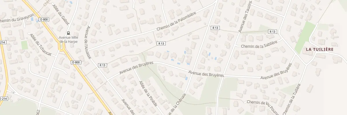 Plan du 14 Av des Bruyères à Cestas