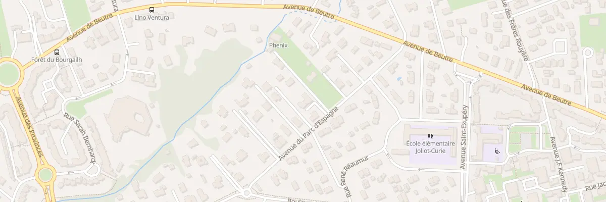 Plan du 22 Av du Parc d’Espagne à Pessac