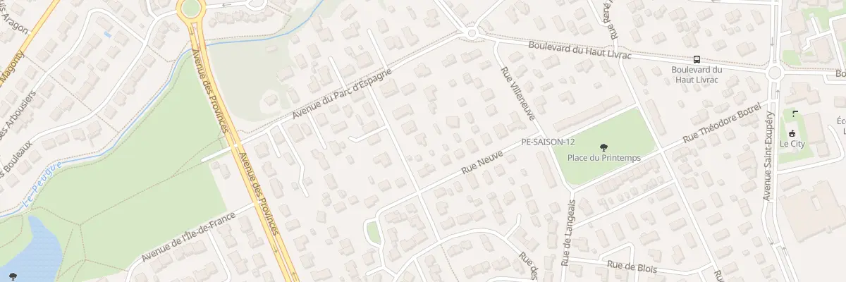 Plan du 7 All du Parc d’Espagne à Pessac