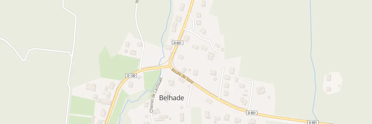 Plan du 36 Rte de Bordeaux à Belhade