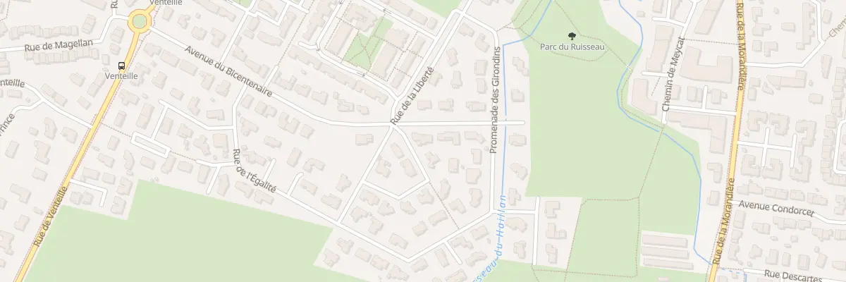 Plan du 25 Av du Bicentenaire au Haillan