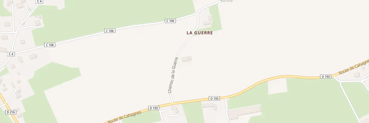 Plan du 2 Che de la Guerre à Tracy-Bocage