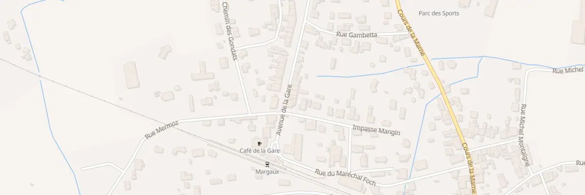 Plan du 18 Av de la Gare à Margaux-Cantenac