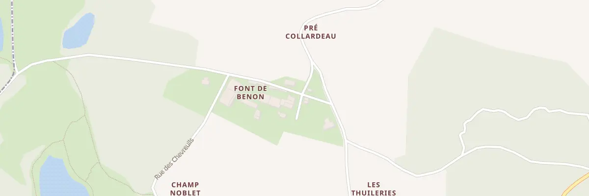 Plan du 2 Imp du Font de Benon aux Nouillers