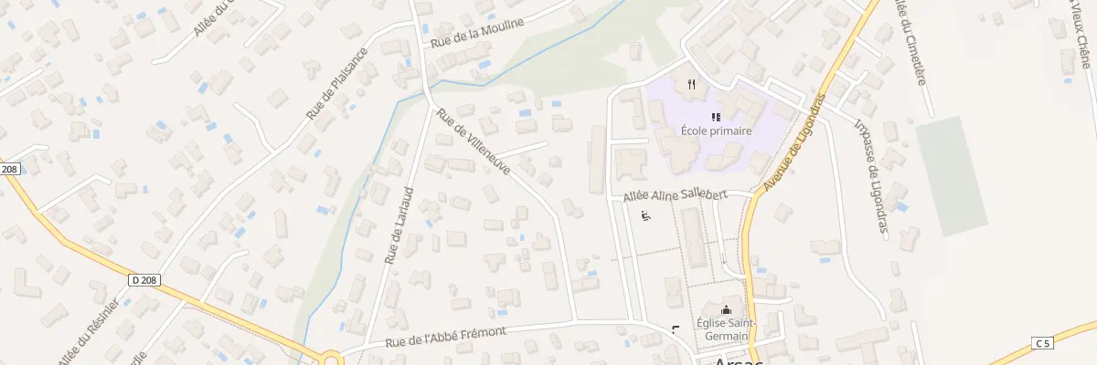 Plan du 9 Rue de Villeneuve à Arsac