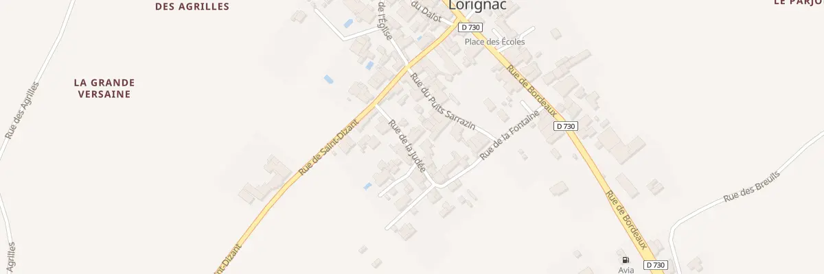 Plan du 7 Rue de la Judee à Lorignac