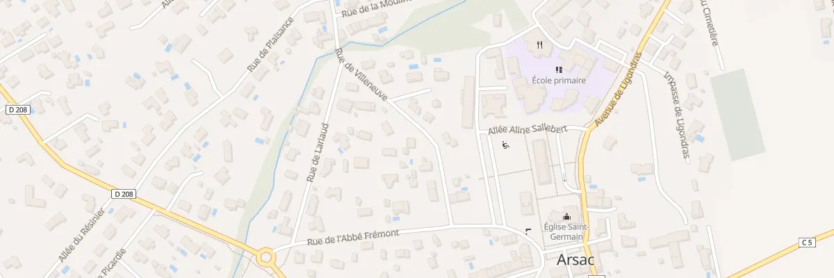 Plan du 6 Rue de Villeneuve à Arsac