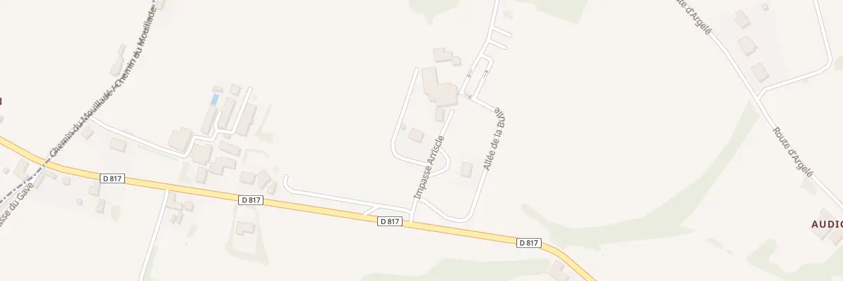 Plan du 289 Rte Départementale 817 à Argagnon