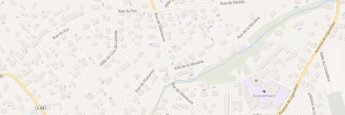 Plan du 25 Rue de Villeneuve à Arsac