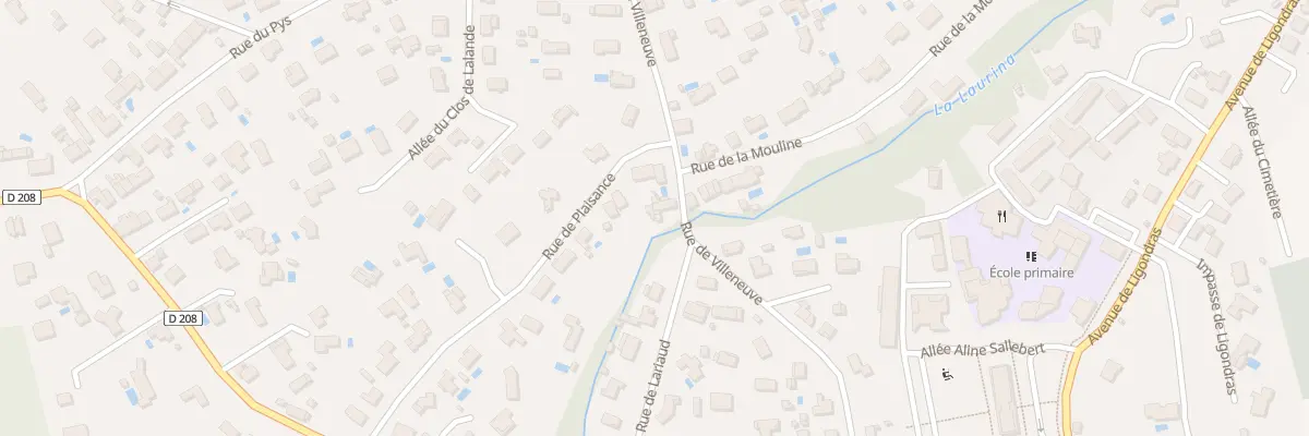 Plan du 18 Rue de Villeneuve à Arsac