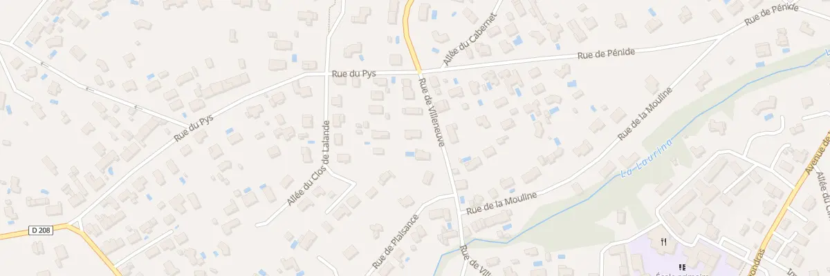 Plan du 22 Rue de Villeneuve à Arsac