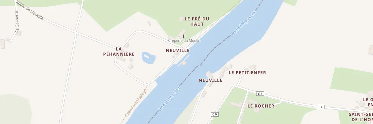 Plan du 1 Le Moulin de Neuville à La Roche-Neuville