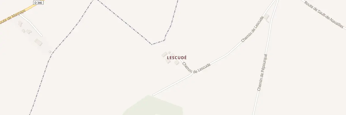 Plan du 405 Che de Lescudé à Marpaps