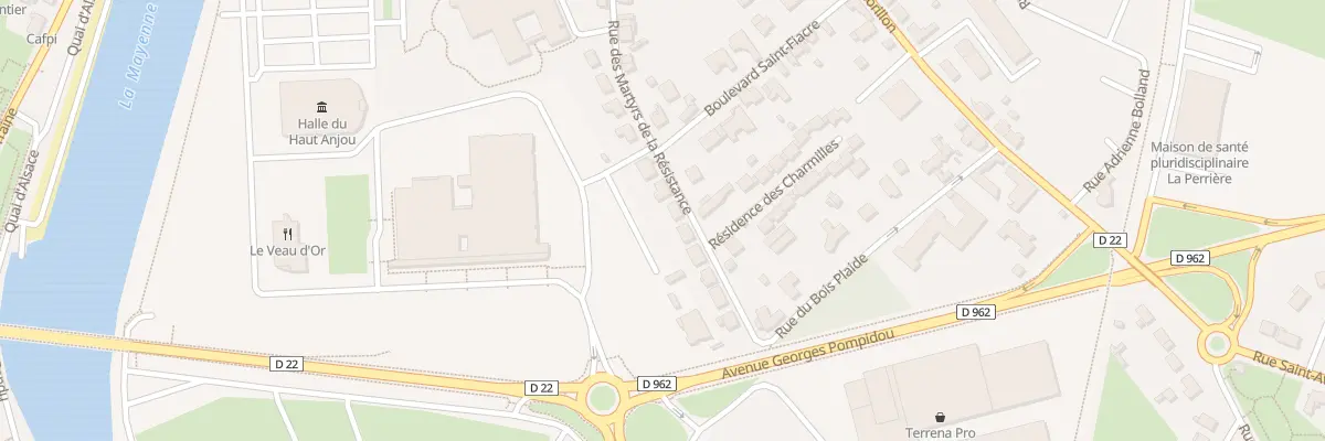 Plan du 32 Rue des Martyrs de la Resistan à Château-Gontier-sur-Mayenne