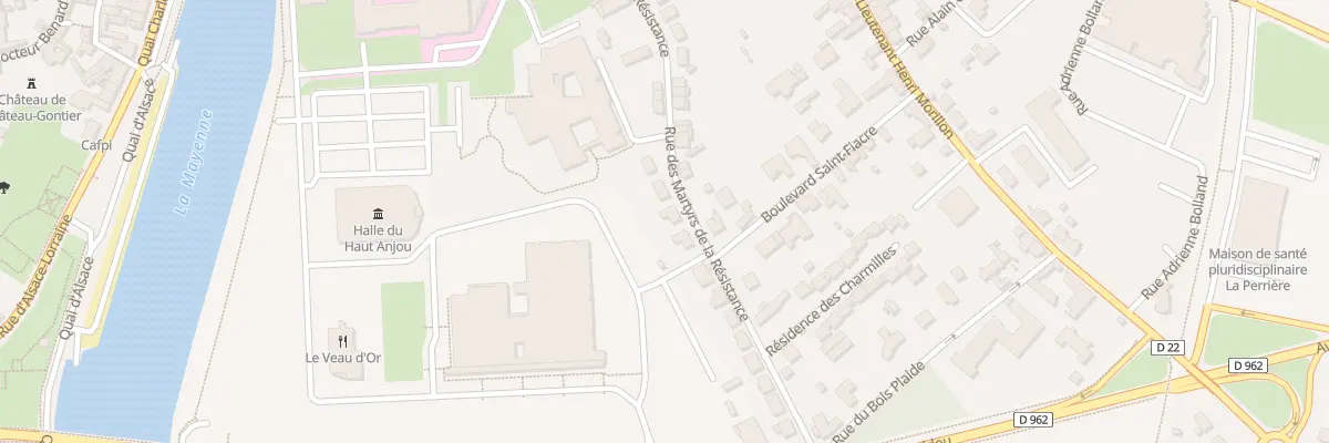 Plan du 24 Rue des Martyrs de la Resistan à Château-Gontier-sur-Mayenne