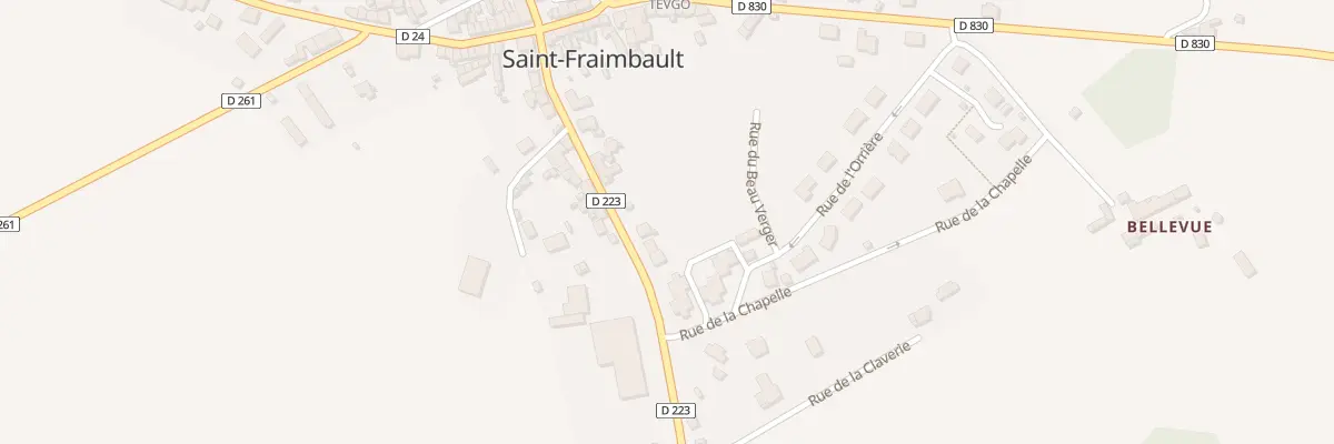 Plan du 25 Rue du Comte de Tessé à Saint-Fraimbault