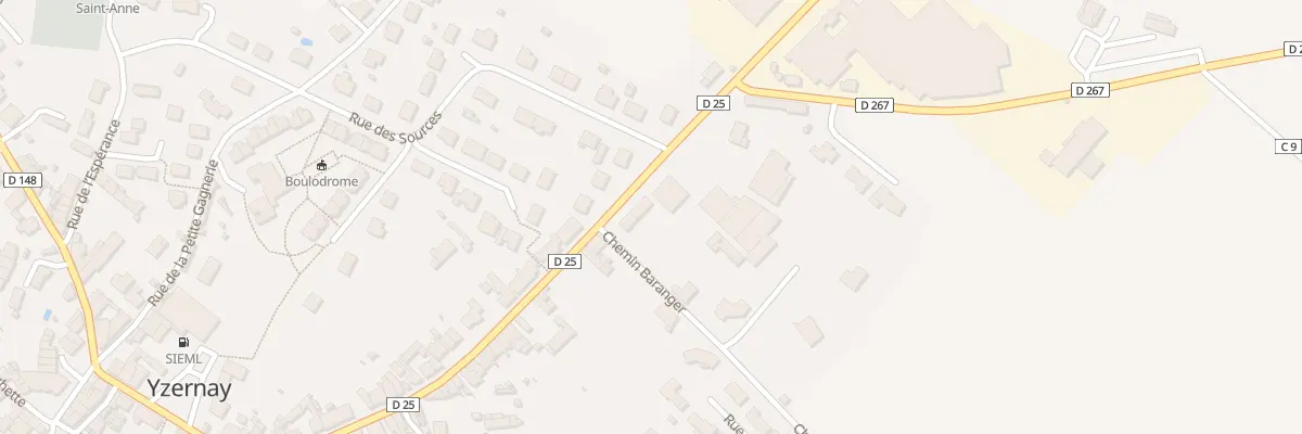 Plan du 74 Rue François de Chabot à Yzernay
