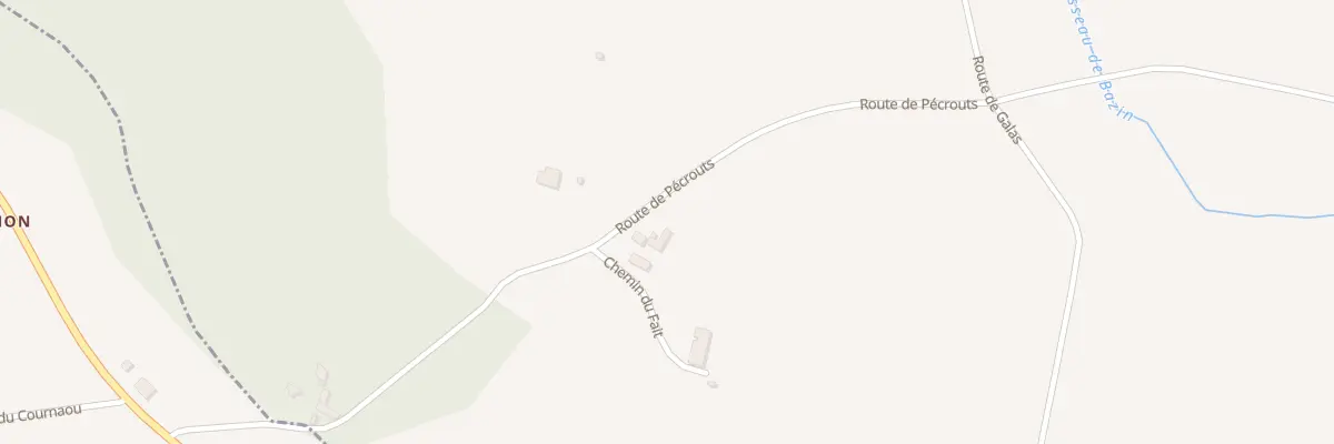 Plan du 395 Rte de Pecrouts à Hauriet