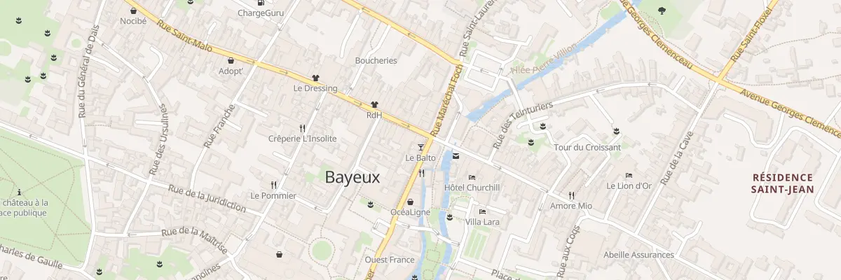 Plan du 1 Rue Saint-Martin à Bayeux